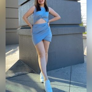 Midriff cutout dress